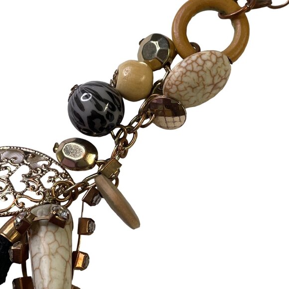 Vintage Boho Charm Necklace Beads Tassel Pendant Adjustable Length Retro u Fashi - Picture 4 of 7